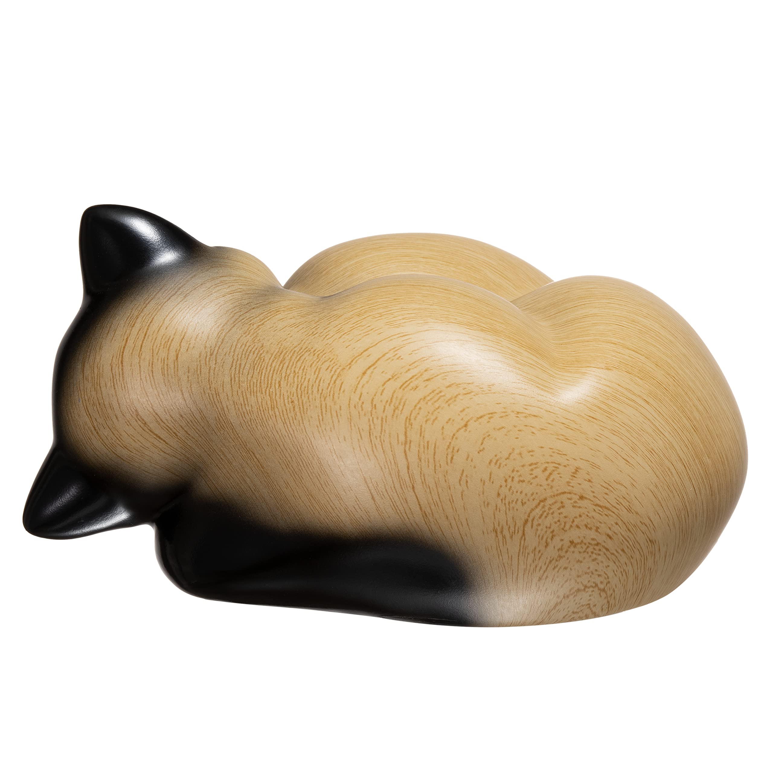 Kriss Art Small Animal Urn - Sleeping Resin Cat Urn For Ashes (Khaki)